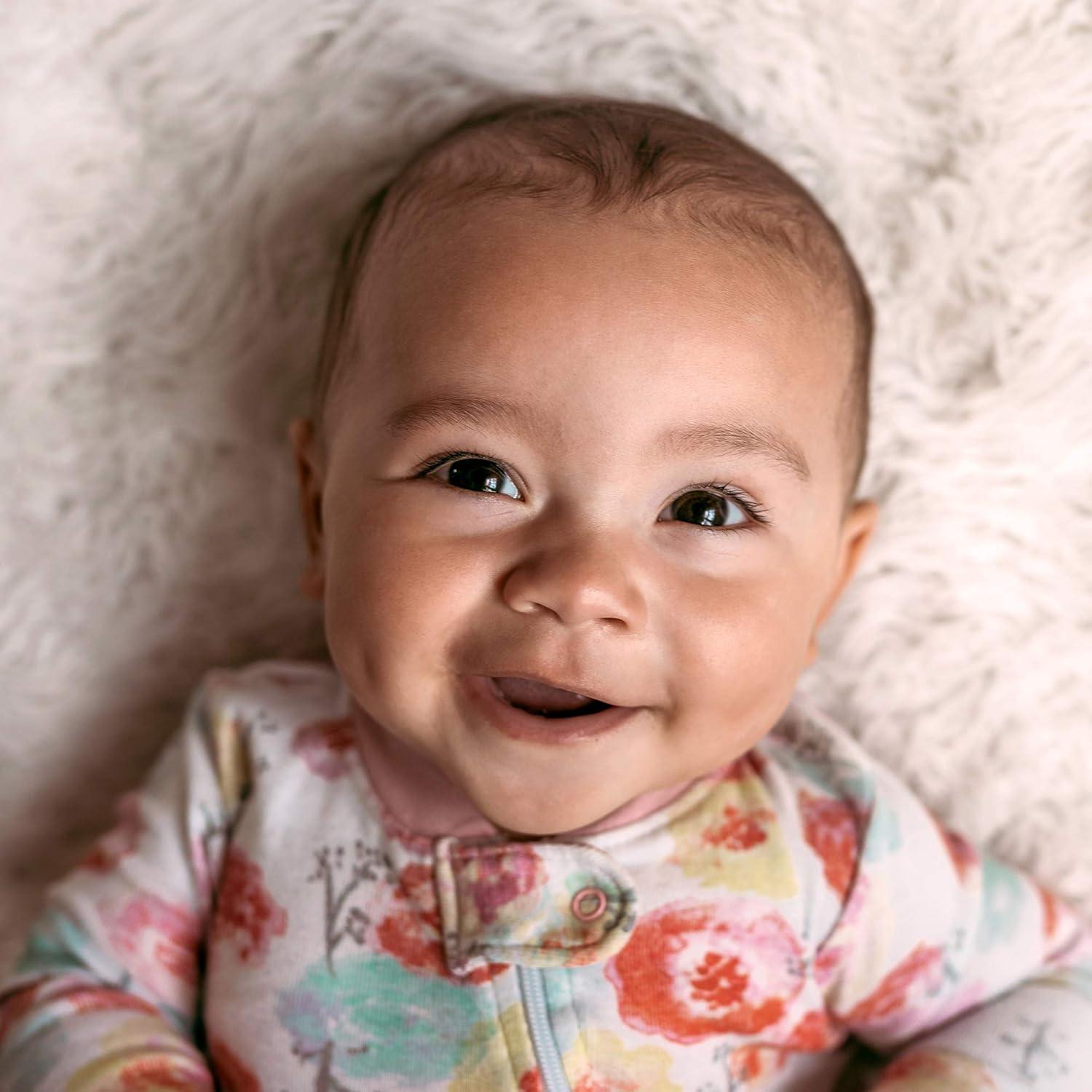 imageHonestBaby babygirls Sleep amp Play Footed Onepiece Pajama Sleeper 100 Organic Cotton Baby GirlsRose Blossom