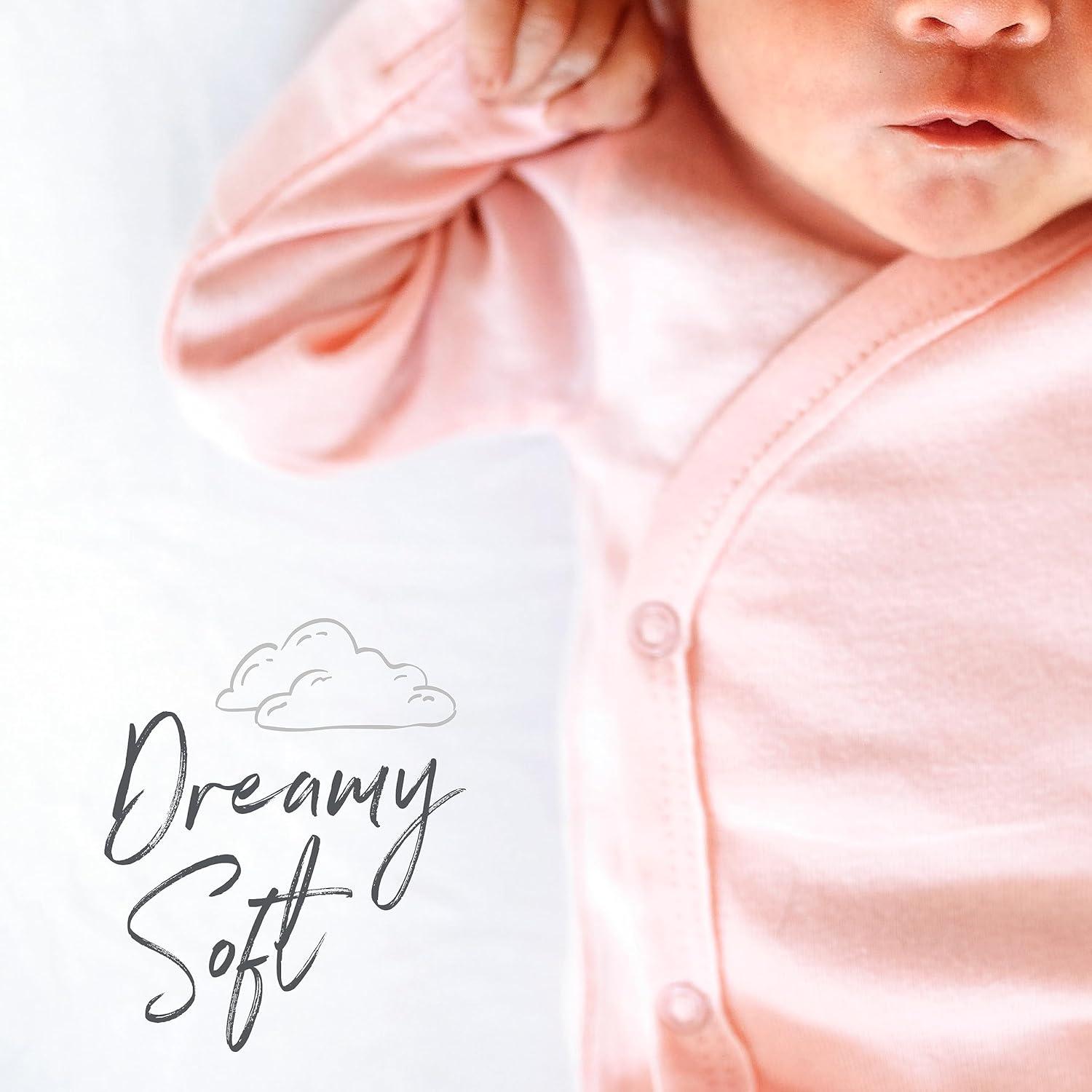 imageHonestBaby 2Pack Organic Cotton Fitted Bassinet Sheet White One Size1 Pack Pink
