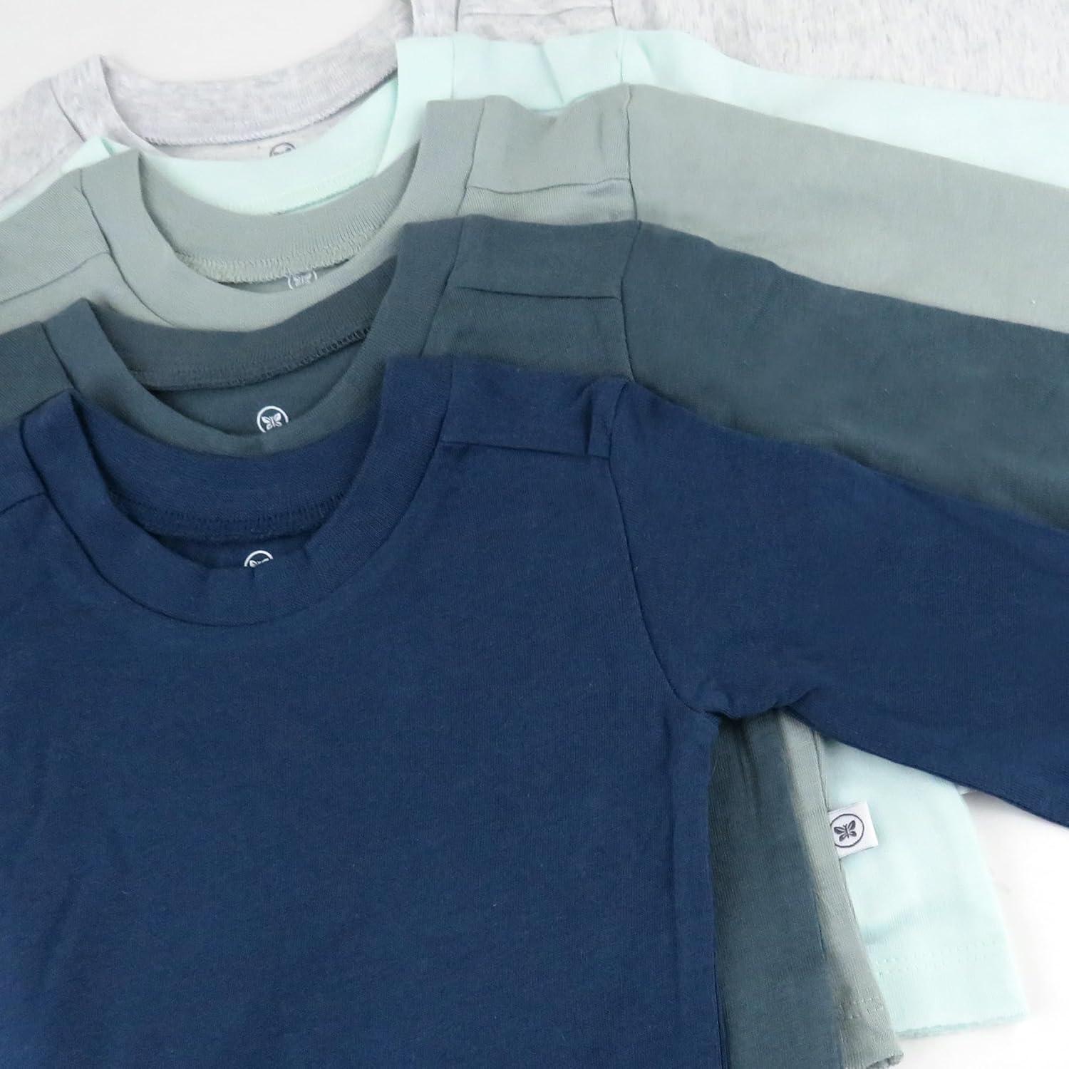 imageHonestBaby UnisexBaby Organic Cotton Long Sleeve Tshirts MultipackMorning Mountains