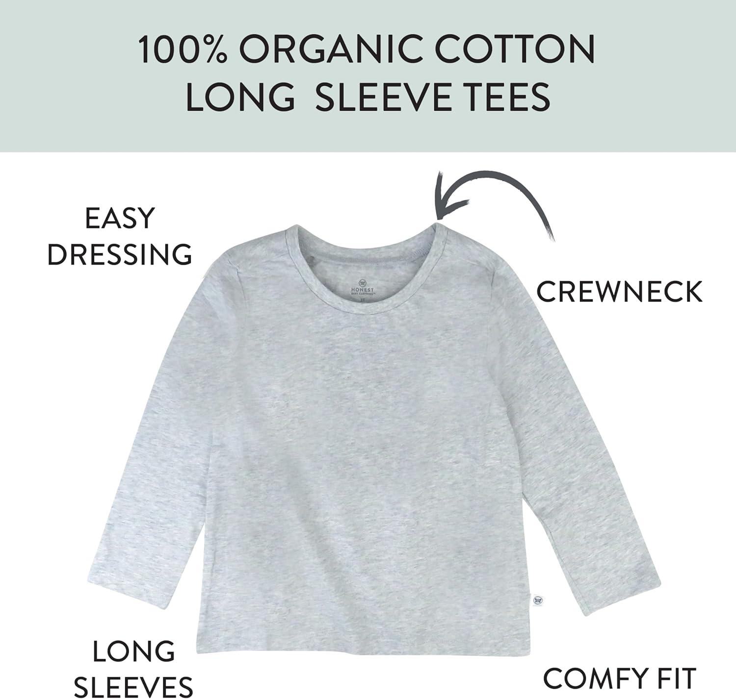 imageHonestBaby UnisexBaby Organic Cotton Long Sleeve Tshirts MultipackMorning Mountains