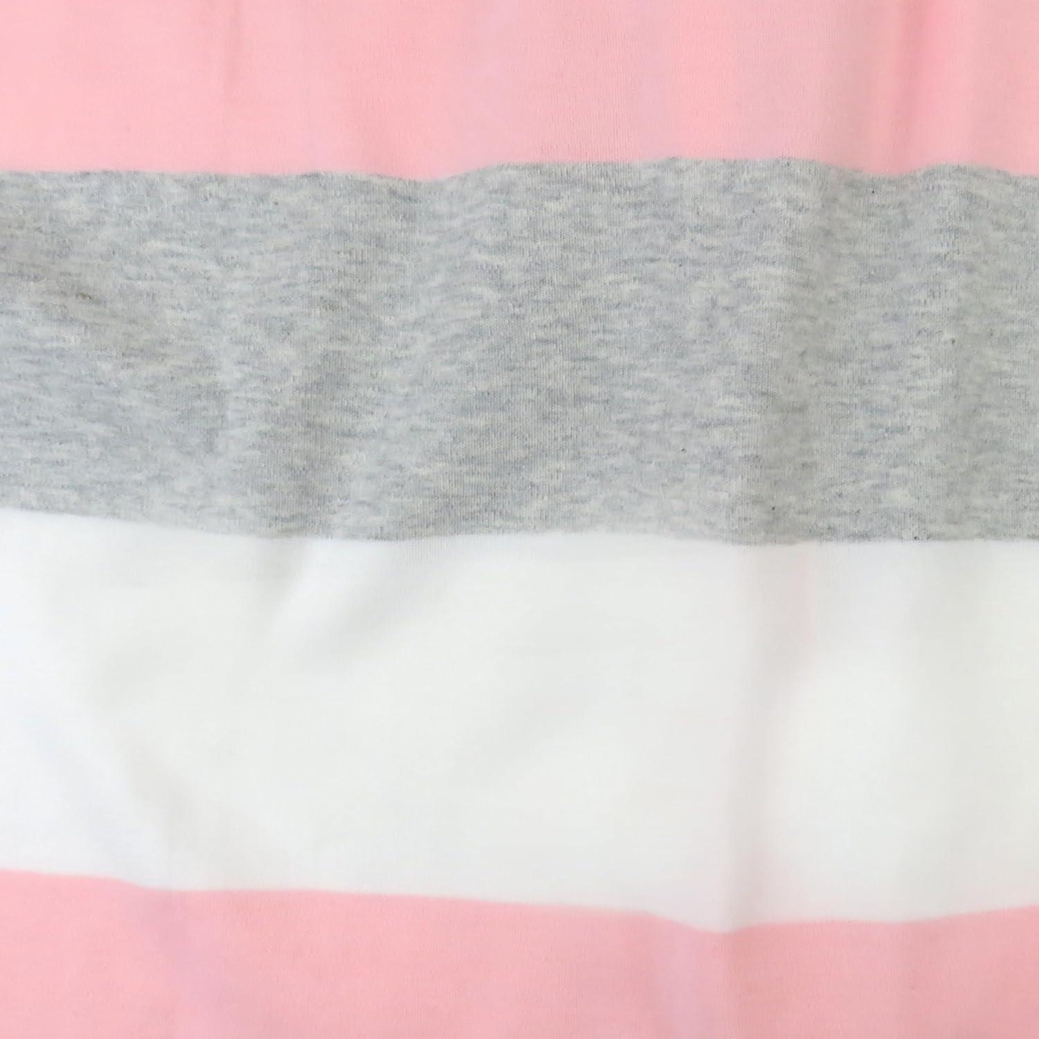 imageHonestBaby Wearable Blankets Sleeping Bags Swaddle Transition 100 Organic Cotton for Infant Baby Boys Girls UnisexJumbo Stripe Petal Pink