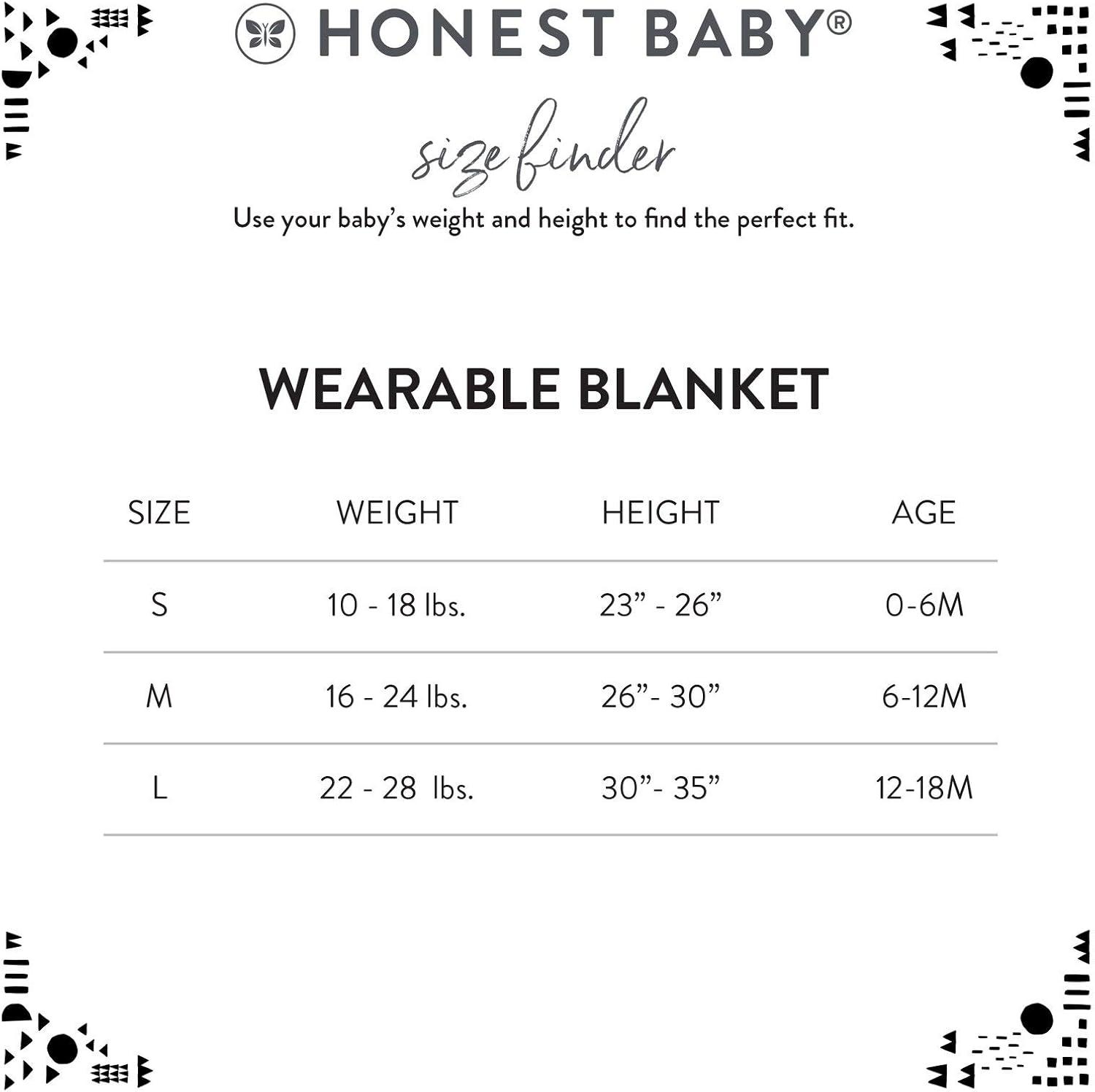 imageHonestBaby Organic Cotton Matelasse Wearable Blanket Bright White MediumGray Heather