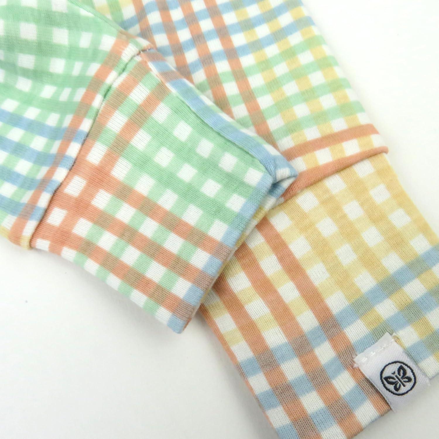 imageHonestBaby UnisexBaby Multipack Honest Pants Joggers Pull on 100 Organic Cotton for Infant Baby and Toddler Boys Girls UnisexSeersucker Plaid Cornflower