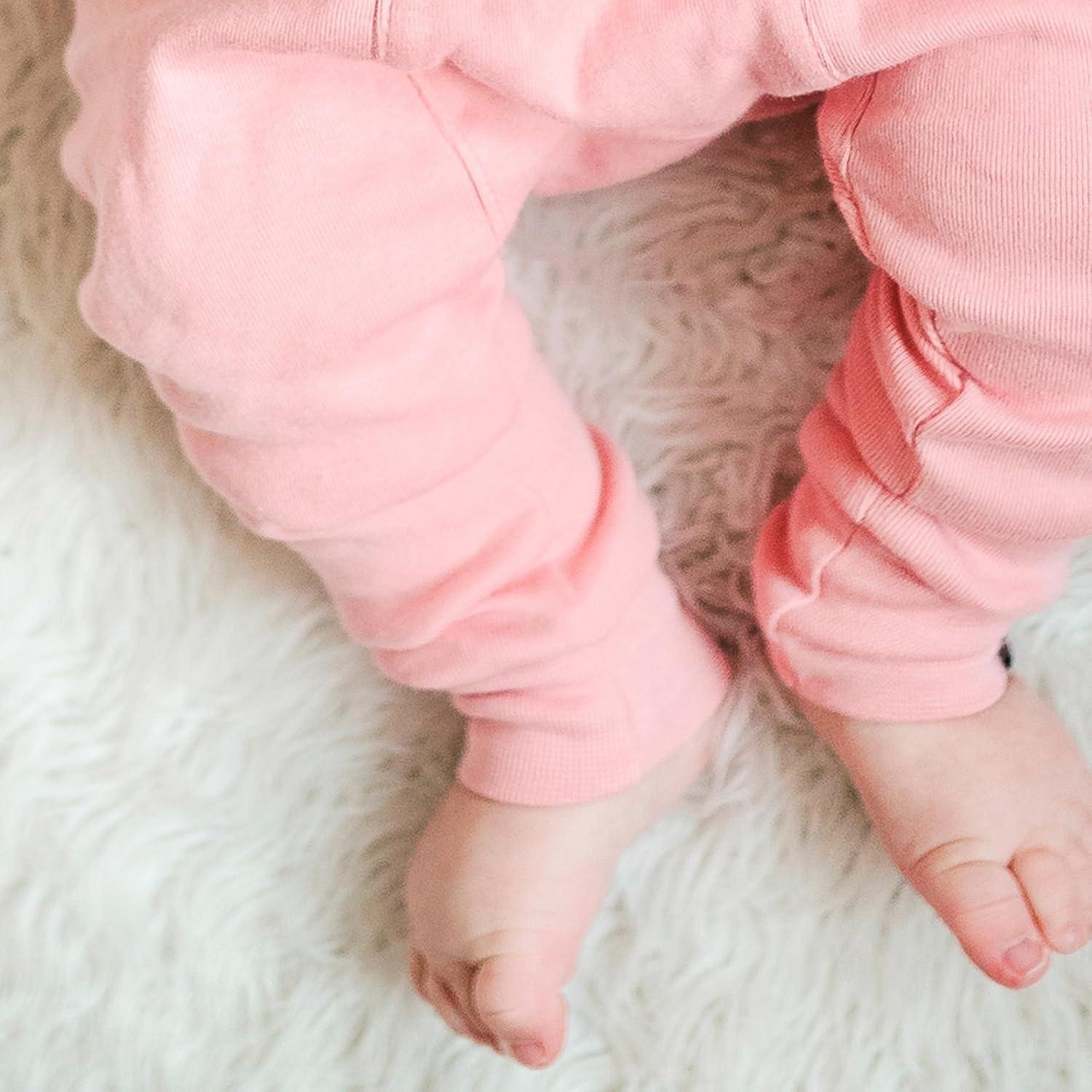 imageHonestBaby UnisexBaby Multipack Honest Pants Joggers Pull on 100 Organic Cotton for Infant Baby and Toddler Boys Girls UnisexStrawberry Cream
