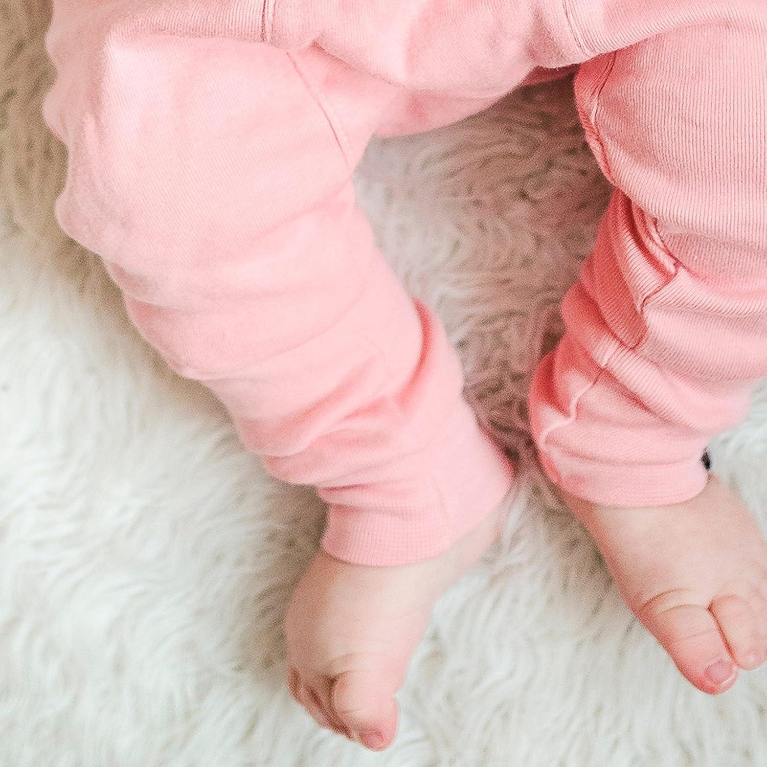 imageHonestBaby UnisexBaby Multipack Honest Pants Joggers Pull on 100 Organic Cotton for Infant Baby and Toddler Boys Girls UnisexStrawberry Cream